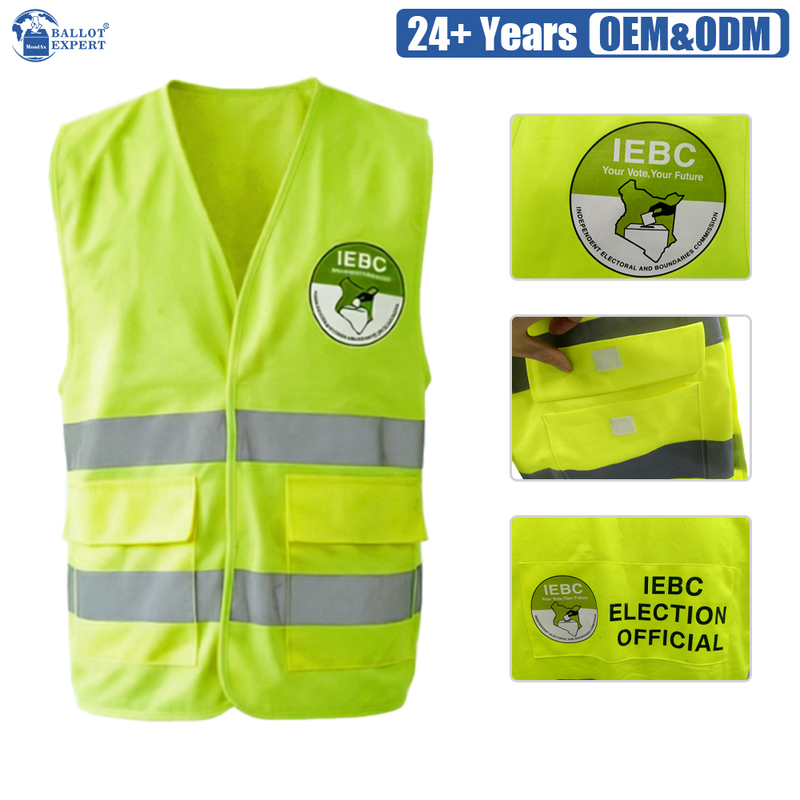 V-Neck Multi-Pocket Election Reflective Vest 3