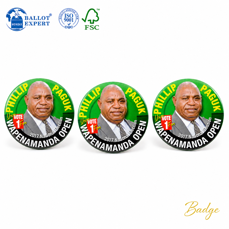 Campaign Pin Badge with Photo Design 2